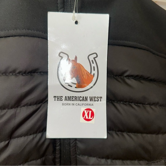 NWT The American West Black Puffer Soft Shell Jacket Size: XL fits like a 8/10 - Picture 5 of 7